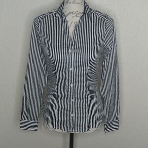 H&M Striped Button Front Shirt Size 4